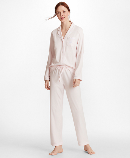 Logo-Embroidered Pima Cotton Interlock Jersey Pajama Set