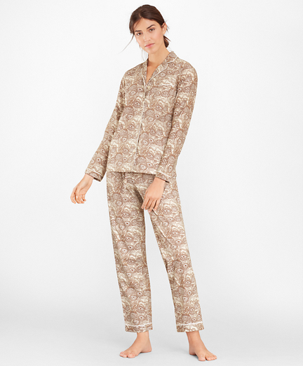 Floral-Print Supima&reg; Cotton Poplin Pajama Set