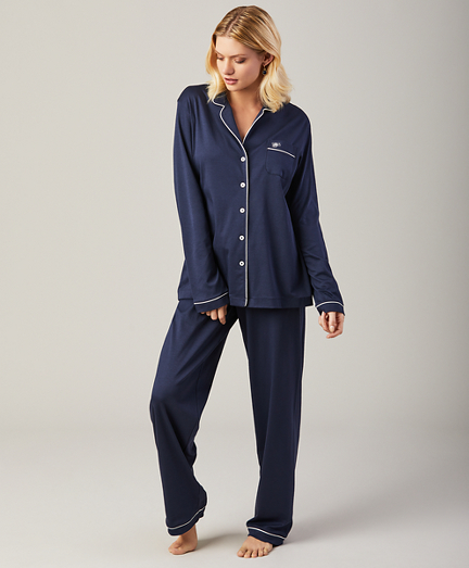 Supima Cotton Interlock Jersey Pajama Set Brooks Brothers