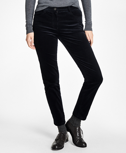 Slim Stretch Cotton Velvet Corduroys