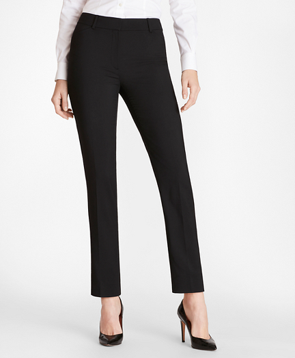 navy slim fit trousers womens