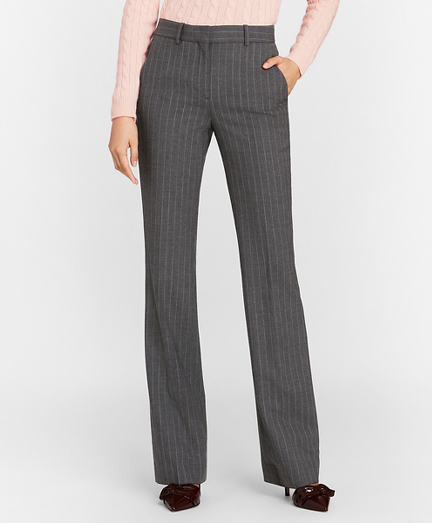 Pinstripe Stretch Wool Pants