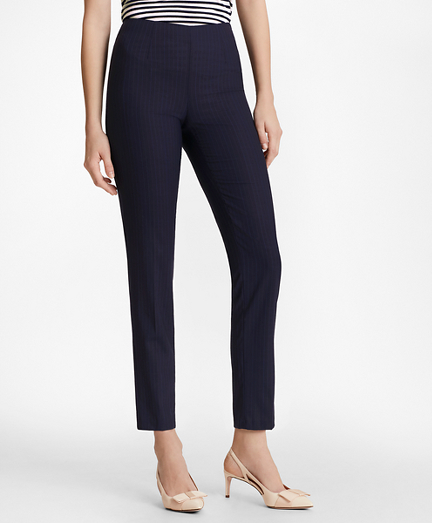 pinstripe ankle pants