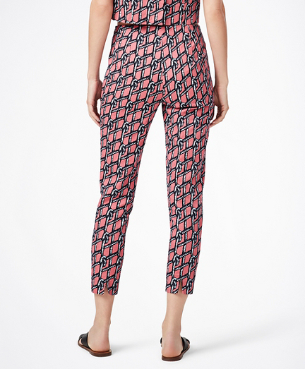 RopePrint StretchCotton Pique Pants Brooks Brothers