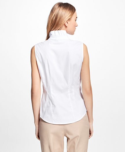 white sleeveless top