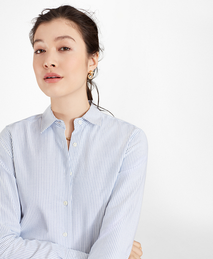 Vintage Blue Ruffle Blouse Vintage Button Down Top Fits Women Small Medium