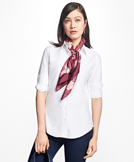 Classic-Fit Supima&reg; Cotton Oxford Forward-Point Shirt