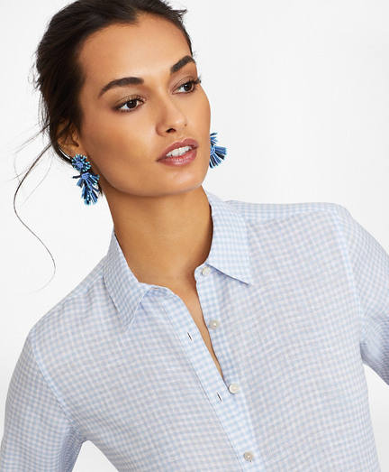 Gingham Irish Linen Tunic