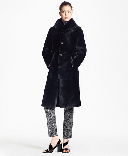 brooks brothers shearling coat