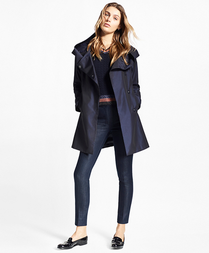 Water-Repellent Dobby Swing Coat