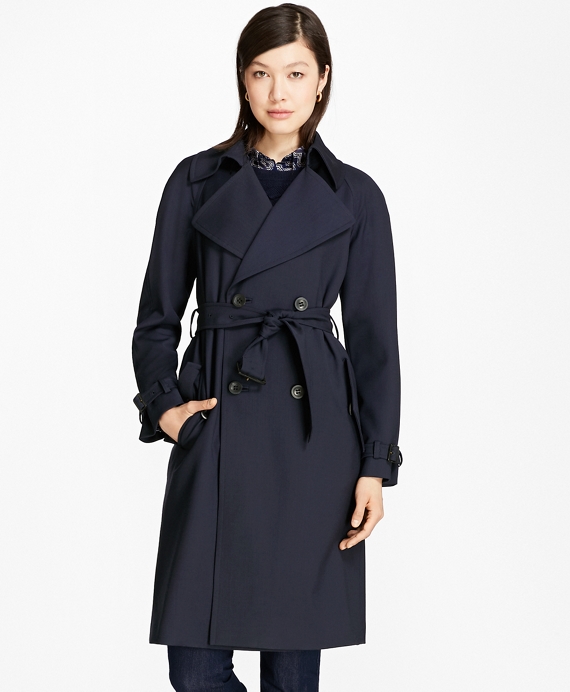 Stretch Wool Trench Coat - Brooks Brothers