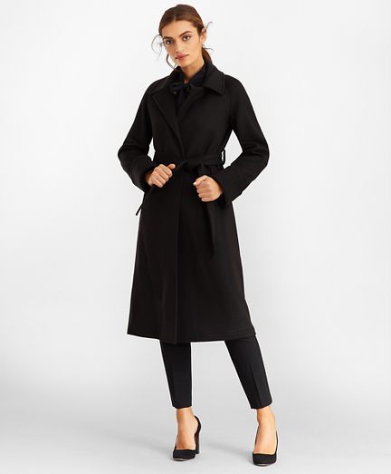 black wrap over coat