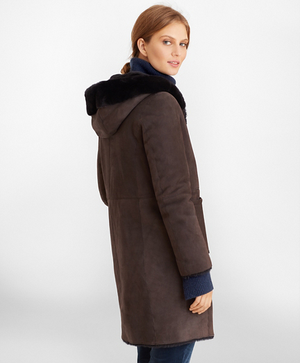 brooks brothers shearling coat