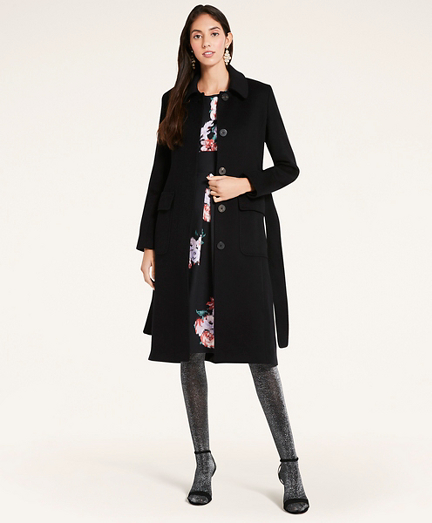 black wool wrap coat womens