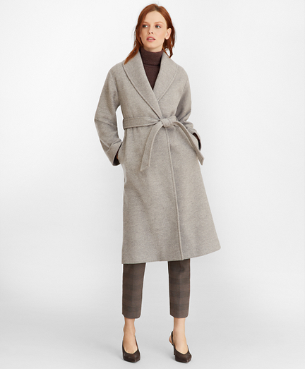 Wool Wrap Coat - Brooks Brothers