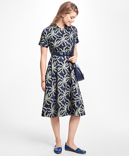 palm tree shirt dress