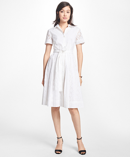 brooks brothers white dress