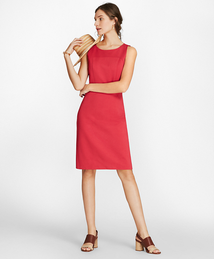 sleeveless ponte knit sheath dress