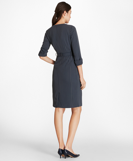 Pinstripe Trench Dress - Brooks Brothers