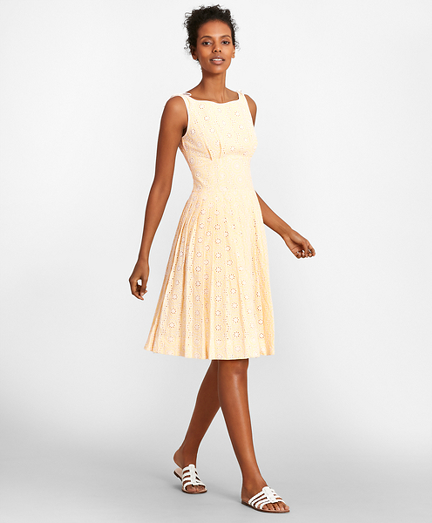 yellow eyelet dress