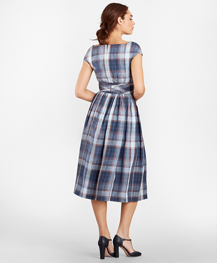 Plaid Linen Dress - Brooks Brothers