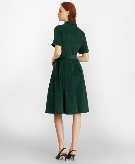 green corduroy dress