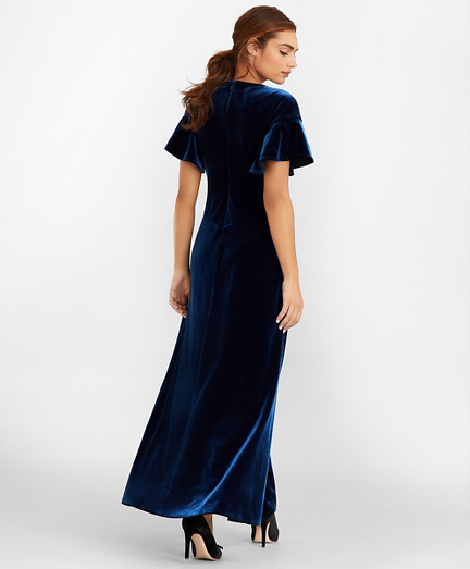 brooks brothers velvet dress