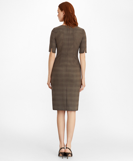 tan sheath dress