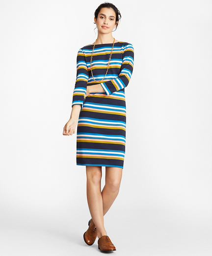 Cotton Interlock Jersey Shift Dress 