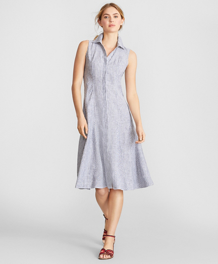 brooks brothers linen dress