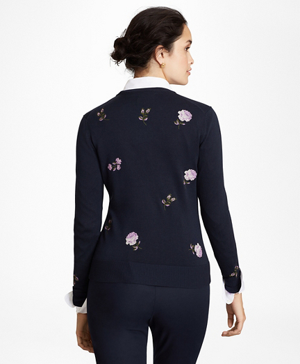 embroidered floral cardigan