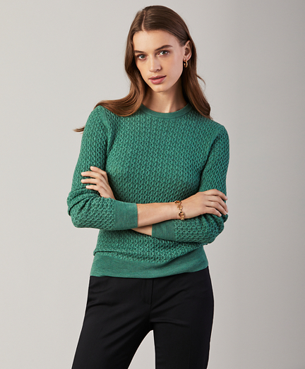green merino wool sweater