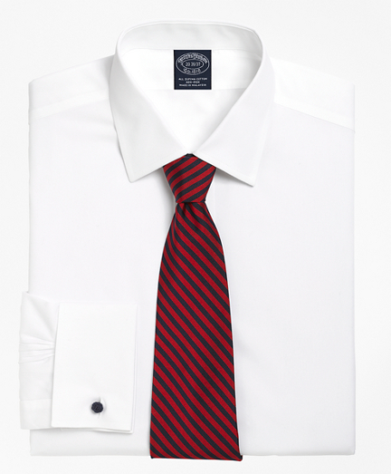 white spread collar french cuff dress shirt